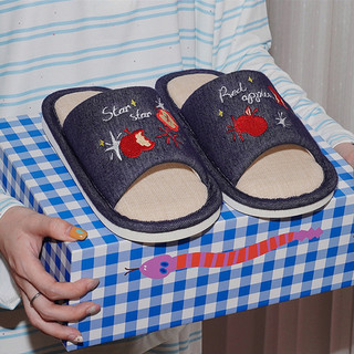 Xixitiao Mùa Xuân Mùa Hè Thời Trang Hút Mồ Hôi Thoáng Khí Sáng Tạo Đỏ Apple Home Cotton Dép