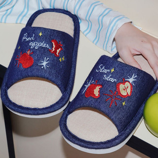 Xixitiao Mùa Xuân Mùa Hè Thời Trang Hút Mồ Hôi Thoáng Khí Sáng Tạo Đỏ Apple Home Cotton Dép
