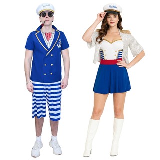 Nữ - Đôi Cosplay Đội Trưởng & Hải Lý Voyagers, Trang Phục Halloween & Carnaval Cho Tiệc Sân Khấu