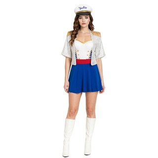 Nữ - Đôi Cosplay Đội Trưởng & Hải Lý Voyagers, Trang Phục Halloween & Carnaval Cho Tiệc Sân Khấu