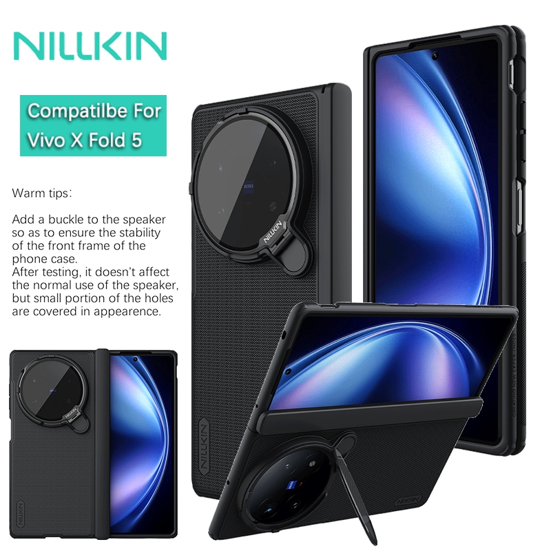 Nillkin Cho Vivo X Fold 5 Siêu Mờ Shield Prop PC Chống Sốc Chống Rơi Bảo Vệ Ống Kính Máy Ảnh Chân Đế Từ Cứng Ốp lưng Vỏ