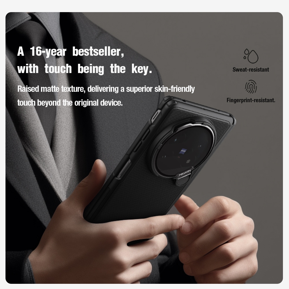 Nillkin Cho Vivo X Fold 5 Siêu Mờ Shield Prop PC Chống Sốc Chống Rơi Bảo Vệ Ống Kính Máy Ảnh Chân Đế Từ Cứng Ốp lưng Vỏ