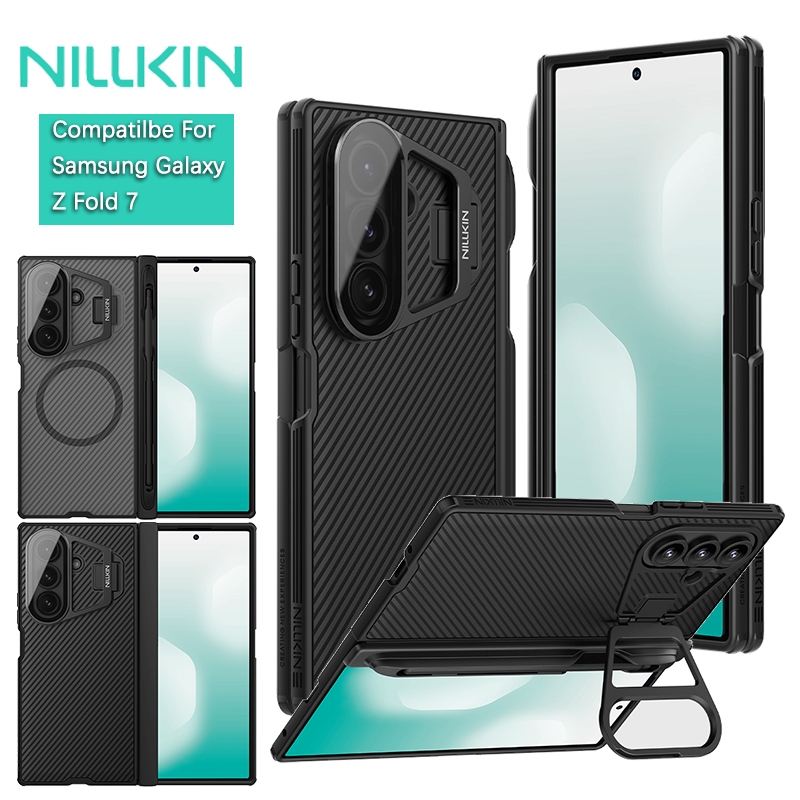 Nillkin Cho Samsung Galaxy Z Fold 7 PC TPU Camshield ProP Bảo Vệ Từ Tính Ống Kính Máy Ảnh Chân Đế Ốp Lưng Cứng Vỏ Điện Thoại Vỏ