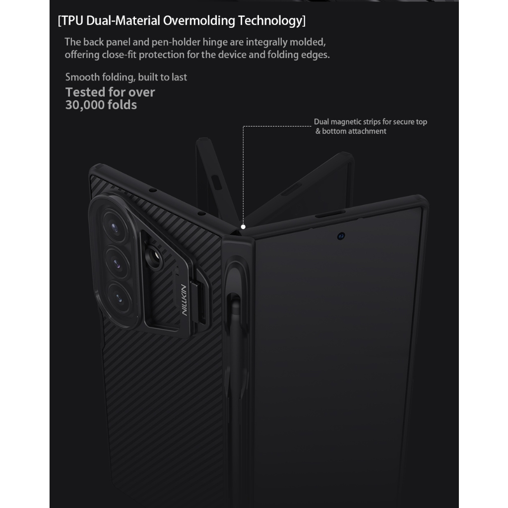 Nillkin Cho Samsung Galaxy Z Fold 7 PC TPU Camshield ProP Bảo Vệ Từ Tính Ống Kính Máy Ảnh Chân Đế Ốp Lưng Cứng Vỏ Điện Thoại Vỏ