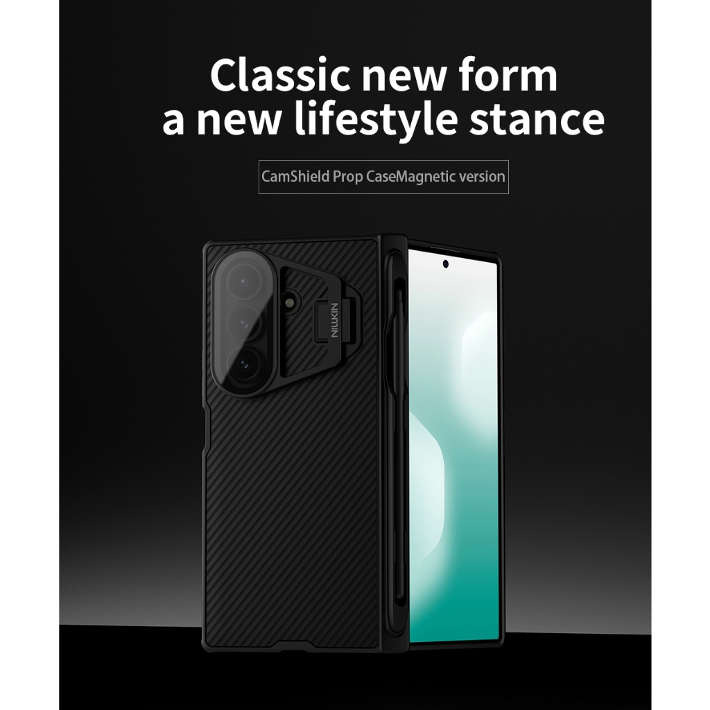 Nillkin Cho Samsung Galaxy Z Fold 7 PC TPU Camshield ProP Bảo Vệ Từ Tính Ống Kính Máy Ảnh Chân Đế Ốp Lưng Cứng Vỏ Điện Thoại Vỏ