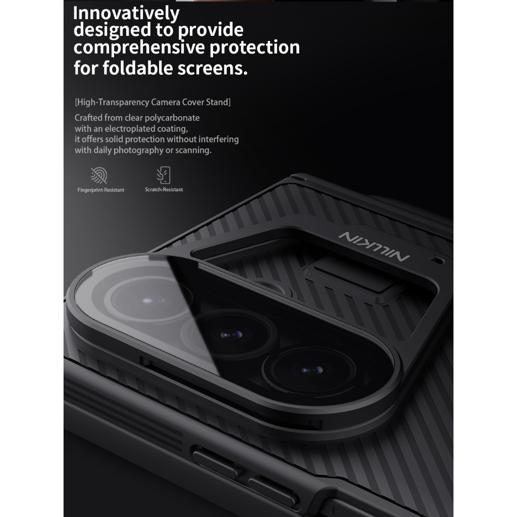 Nillkin Cho Samsung Galaxy Z Fold 7 PC TPU Camshield ProP Bảo Vệ Từ Tính Ống Kính Máy Ảnh Chân Đế Ốp Lưng Cứng Vỏ Điện Thoại Vỏ