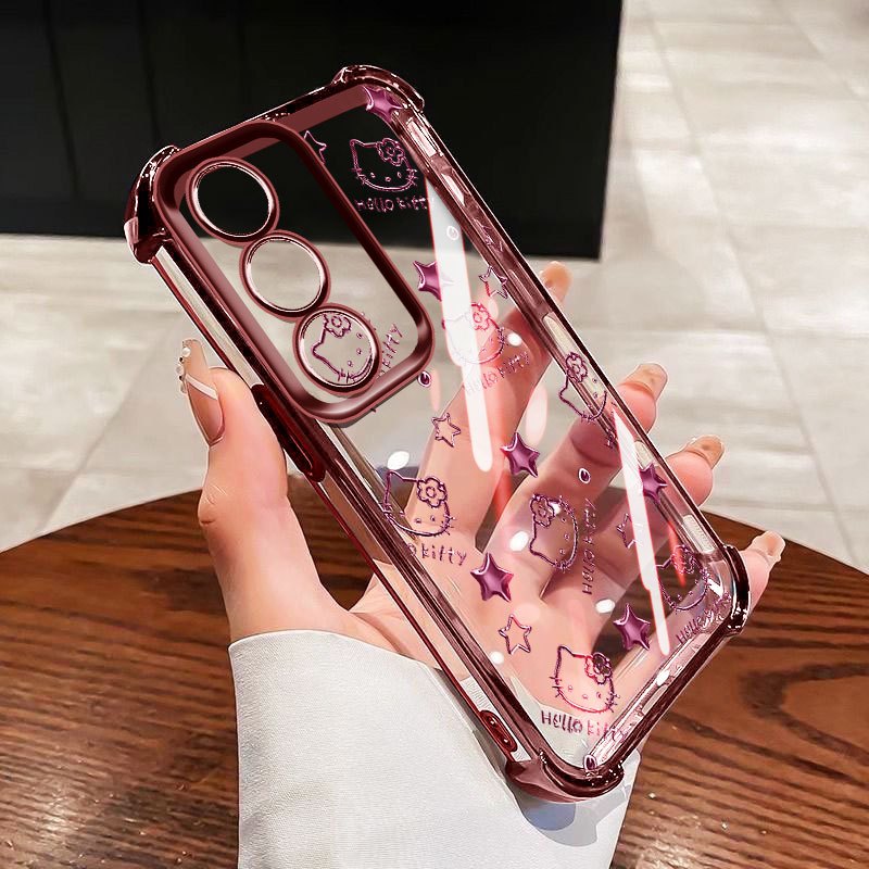 YBD Chống Rơi Bốn Góc Cho OPPO A5 A5i Pro A3 Pro 2025 Ốp Điện Thoại Trong Suốt Rỗng Ra Họa Tiết Nhân Vật Hoạt Hình