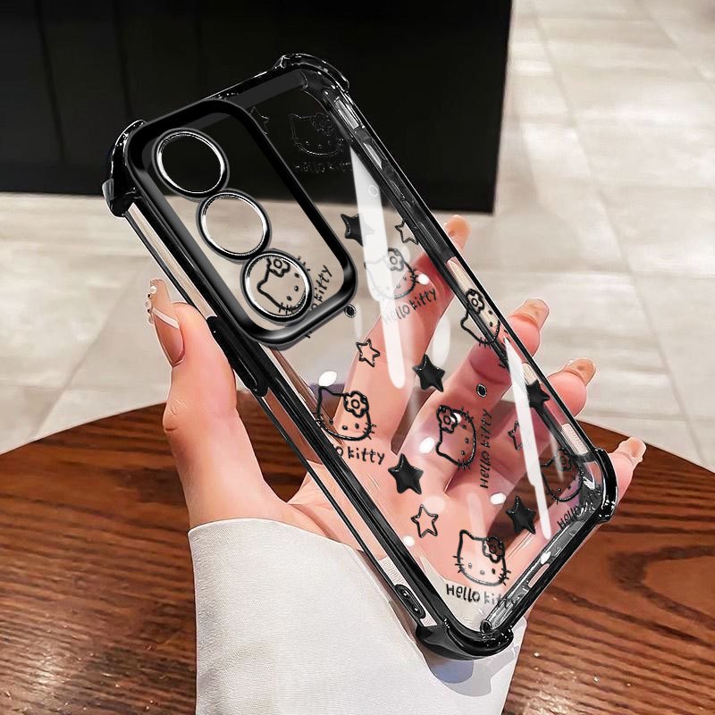 YBD Chống Rơi Bốn Góc Cho OPPO A5 A5i Pro A3 Pro 2025 Ốp Điện Thoại Trong Suốt Rỗng Ra Họa Tiết Nhân Vật Hoạt Hình