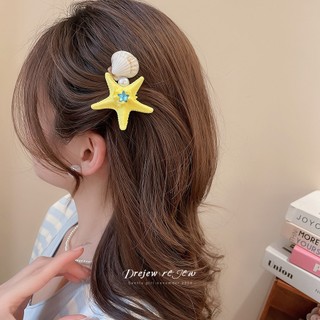 Kẹp Tóc Sao Biển Cho Nữ - Kim Cương Nhân Tạo & Ngọc Trai, Phong Cách Kỳ Nghỉ Bãi Biển