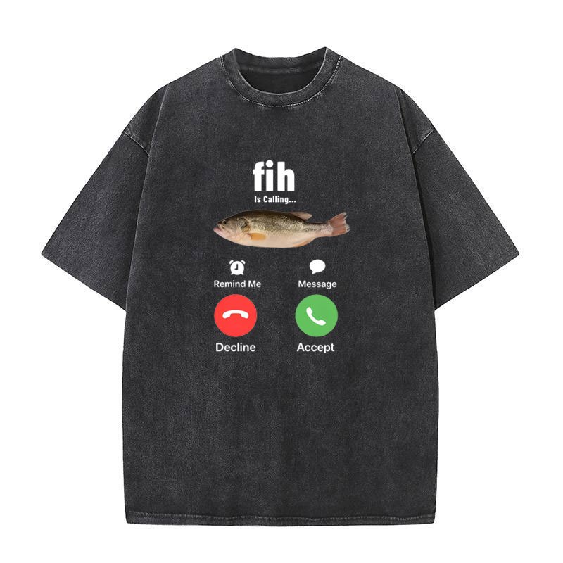 Áo Thun Hài Hước Nam Nữ from Fih, chất liệu cotton tay ngắn, thiết kế vintage phù hợp dạo phố