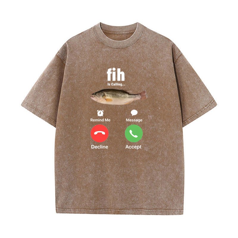 Áo Thun Hài Hước Nam Nữ from Fih, chất liệu cotton tay ngắn, thiết kế vintage phù hợp dạo phố