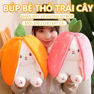 Strawberry Bunny Plush Doll Cute Carrot Rabbit Fruit Toy Soft Birthday Gift for Kids