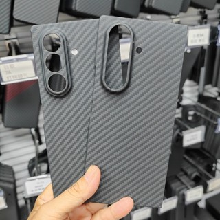 Sang Trọng Cao Cấp Aramid Sợi Carbon Dành Cho Samsung Galaxy Z Fold 7 Gấp Chống Sốc Bảo Vệ Ốp Lưng Vỏ Điện Thoại
