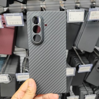 Sang Trọng Cao Cấp Aramid Sợi Carbon Dành Cho Samsung Galaxy Z Fold 7 Gấp Chống Sốc Bảo Vệ Ốp Lưng Vỏ Điện Thoại