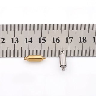 Phụ kiện trang sức DIY - Ống dài khóa từ tính thép không gỉ mạ vàng 18K