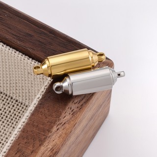 Phụ kiện trang sức DIY - Ống dài khóa từ tính thép không gỉ mạ vàng 18K