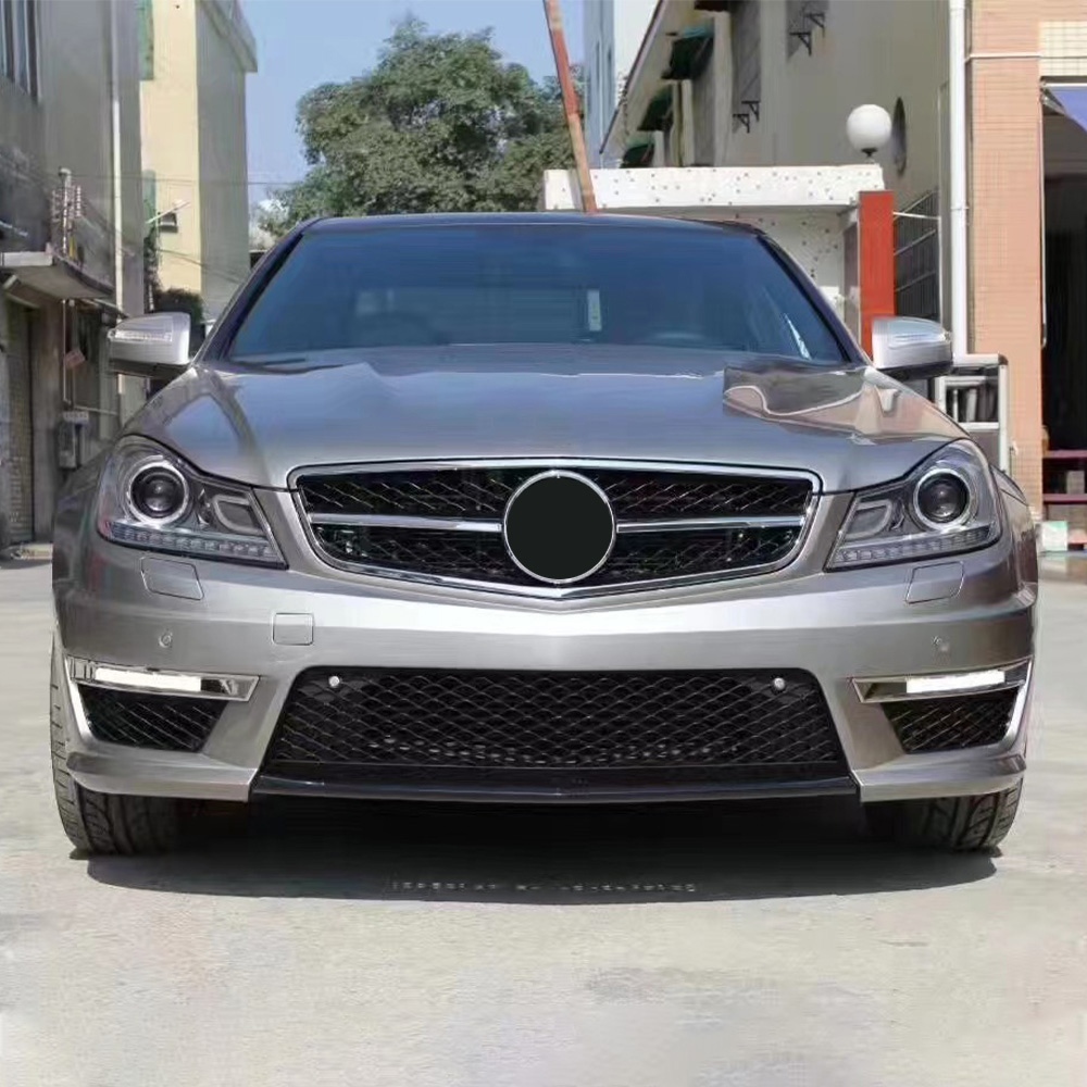 Lưới tản nhiệt phía trước phong cách AMG Lưới tản nhiệt cho Mercedes W204 C204 S204 Benz C lớp 2007 2008 2009 2010 2011 2012 2013 2014 như C180 C200 C220 C300 C250 Body Kit Tạo kiểu