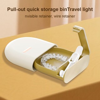 Hộp đựng niềng răng/aligner/răng giả di động 1 máy tính, kéo ra, bảo vệ, làm sạch