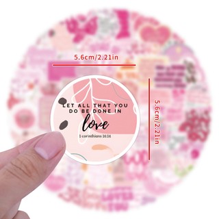 114 Chiếc Màu Hồng Chúa Giêsu Kitô Cụm Từ Dán Câu Kinh Thánh Đức Tin Đề Can Chữ Thập Nhãn Dán Chống Thấm Nước