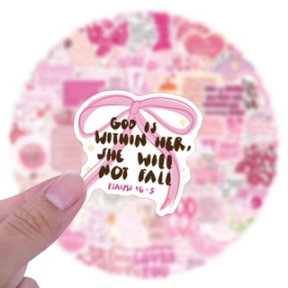 114 Chiếc Màu Hồng Chúa Giêsu Kitô Cụm Từ Dán Câu Kinh Thánh Đức Tin Đề Can Chữ Thập Nhãn Dán Chống Thấm Nước