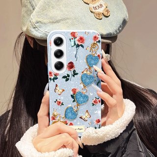 Ốp Điện Thoại YBD Cho Tecno Camon 40 Pro 5G 4G CM5 CM6 CM7 Full Màn Hình Hoa Hồng Dây Đeo Vòng Tay Màu Hồng Lấp Lánh