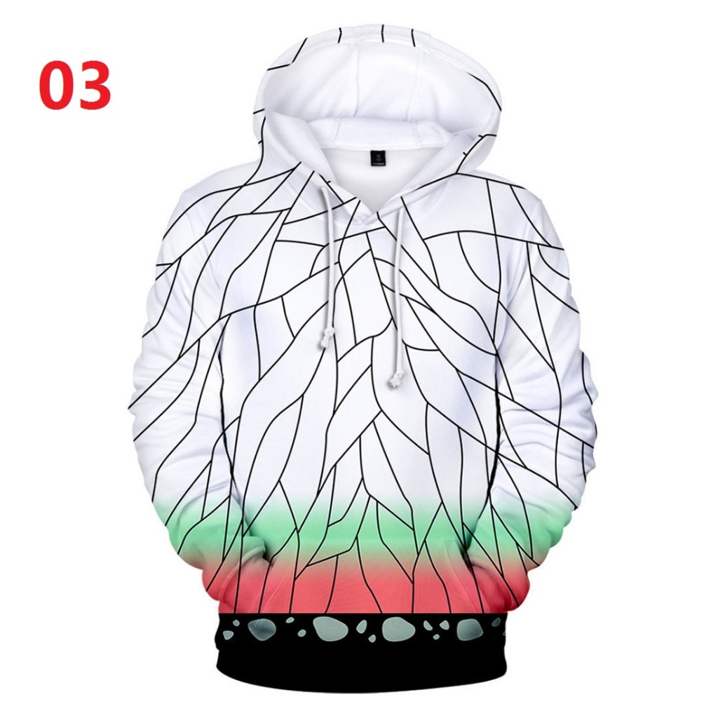 Áo Hoodie Demon Slayer Kimetsu no Yaiba Áo len chui đầu in 3D