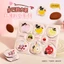 XIXI 8 Chiếc Bột Puff Set Màu Hồng Mềm Sử Dụng Kép Kem Nền Ướt & Khô, Bọt Biển Trang Điểm & Thiết Kế Hợp Thời Trang NO.J135