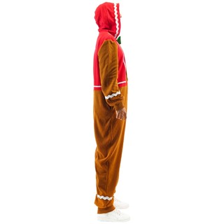 Đồng phục bánh gừng người lớn cho Giáng Sinh - Pyjama một mảnh nam, phù hợp cosplay và trang phục tiệc