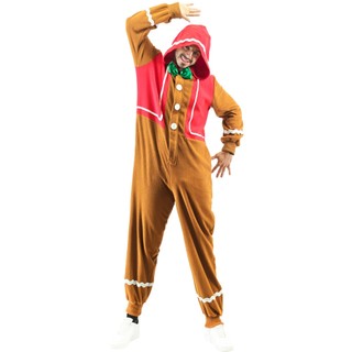Đồng phục bánh gừng người lớn cho Giáng Sinh - Pyjama một mảnh nam, phù hợp cosplay và trang phục tiệc