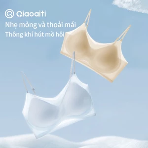 Qiaoaiti Áo ngực nữ không gọng không viền, mát lạnh, siêu mỏng, nhẹ nhàng, thoáng khí, nâng ngực, mặc mùa hè(8099)