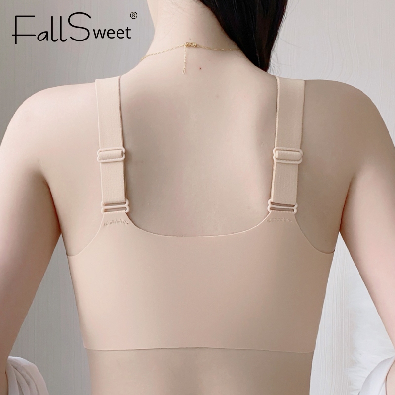 【⚡️Vận chuyển nhanh 】 Áo ngực đóng cửa phía trước FallSweet 36-44CD Plus Size dành cho nữ Liền mạch Push Up Wire Free Brassiere Đồ lót mềm dành cho nữ