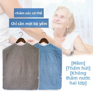 Yếm ăn cho người già Yếm ăn cho người lớn Yếm ăn cho người lớn Yếm Chăm Sóc Bệnh nhân Khăn thấm nước bọt chống thấm dầu VP7O