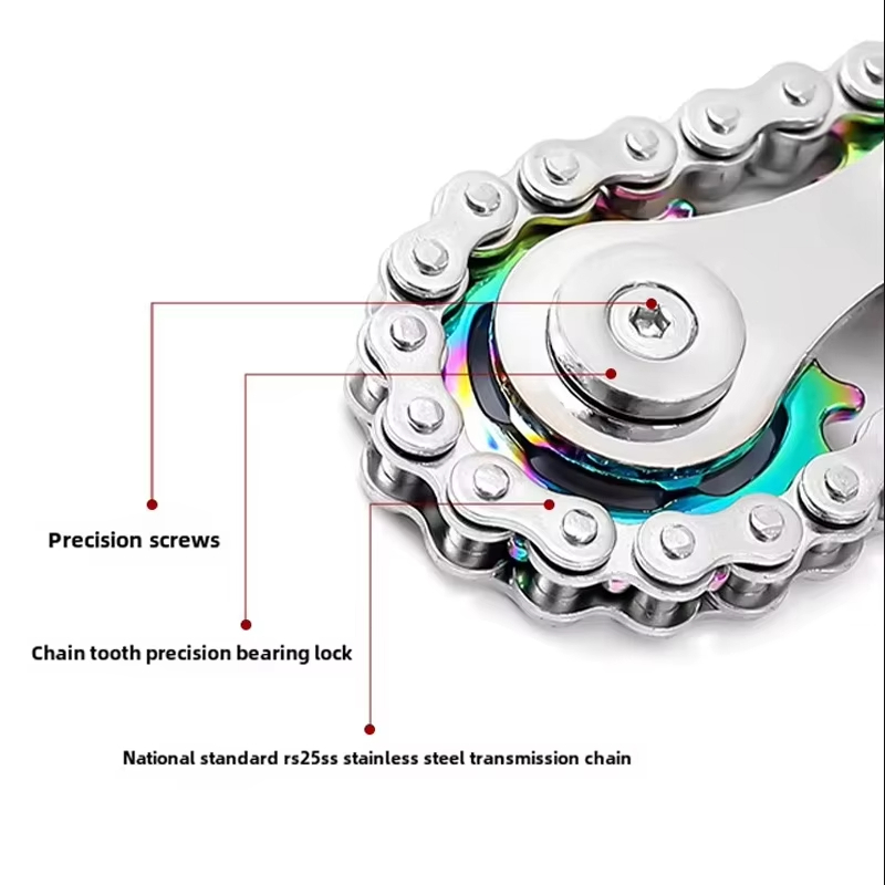 1PC Kim Loại Tay Spinner Dây Xích Gear, Fidget Spinner, Adulto EDC Fidget Brinquedos, Focus ADHD Tool, Văn Phòng Giảm Căng Thẳng Kim Loại Đầu Ngón Tay Con Quay Quay