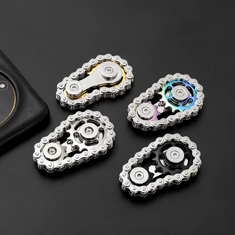 1PC Kim Loại Tay Spinner Dây Xích Gear, Fidget Spinner, Adulto EDC Fidget Brinquedos, Focus ADHD Tool, Văn Phòng Giảm Căng Thẳng Kim Loại Đầu Ngón Tay Con Quay Quay
