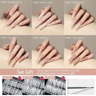 ANNIES 6 Màu Toàn Bộ Bộ Keo Nối Dài Màu Khỏa Thân Xây Dựng Định Hình Móng Tay Ba Lan Keo Miễn Phí Khuôn Móng Tay Nhanh Nối Dài Keo