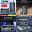 Bộ chuyển đổi nguồn biến tần ô tô Bộ chuyển đổi 12V / 24V sang DC220V 200W Ổ cắm sạc đa năng QC3.0 USB PD Type-C Biến tần ô tô BVAH