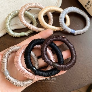 Dây buộc tóc thun đuôi ngựa cao cấp DREJEW, thiết kế đơn giản với màu sắc tươi sáng