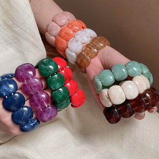 Vòng tay tròn acrylic châu Âu và Mỹ, thiết kế đa năng, phù hợp cho nữ
