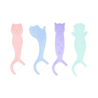 40 Cái / túi Dễ Thương Trẻ Em Nha Khoa Flosser Dính Hình Động Vật Trẻ Em Nha Khoa Bóng Lựa Chọn Hoạt Hình Làm Sạch Răng Tăm Cho Trẻ Em