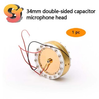 [Hàng có sẵn] 1 Micrô ngưng tụ đa hướng mạ vàng hai mặt 34mm Micro ghi âm đầu micro