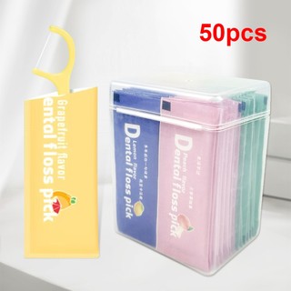 50 que / hộp Dùng Một Lần Hương Vị Trái Cây Bóng Bao Bì Cá Nhân Di Động Nha Khoa Bóng Tăm Dòng Chăm Sóc Răng Miệng Giữa Răng