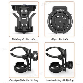 SEAMETAL Có Thể Gập Lại Bàn Xoay Xe Máy Cốc Giá Đỡ Nhựa Loại CNC Chống Rung Nước Giá Đỡ Ấm Siêu Tốc Phụ Kiện Sửa Đổi