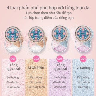 CATKIN 3-COLORS LOOSE FINISHING POWDER Phấn phủ mịn kiểm soát dầu chống thấm nước