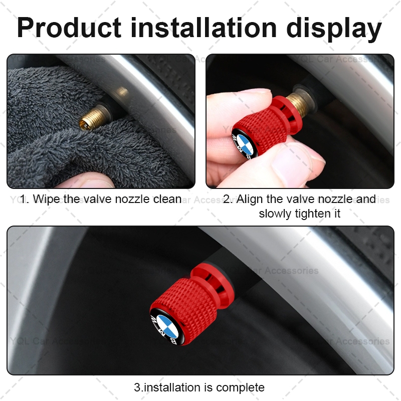 4 Ren Tạo Kiểu Lốp Xe Ô Tô Chống Bụi Nắp 3D Logo Van Ô Tô Thân Bảo Vệ Nắp Cho Xe BMW E61 E90 E82 E70 E71 E87 E88 E89 X5 X6