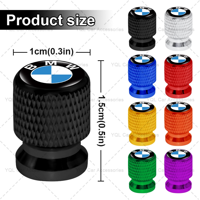 4 Ren Tạo Kiểu Lốp Xe Ô Tô Chống Bụi Nắp 3D Logo Van Ô Tô Thân Bảo Vệ Nắp Cho Xe BMW E61 E90 E82 E70 E71 E87 E88 E89 X5 X6