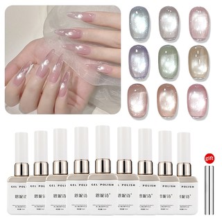 ANNIES Keo dán sơn móng tay trong suốt Gel mắt mèo 12ml Gel làm móng tay 9 màu Cửa hàng làm móng chuyên dụng