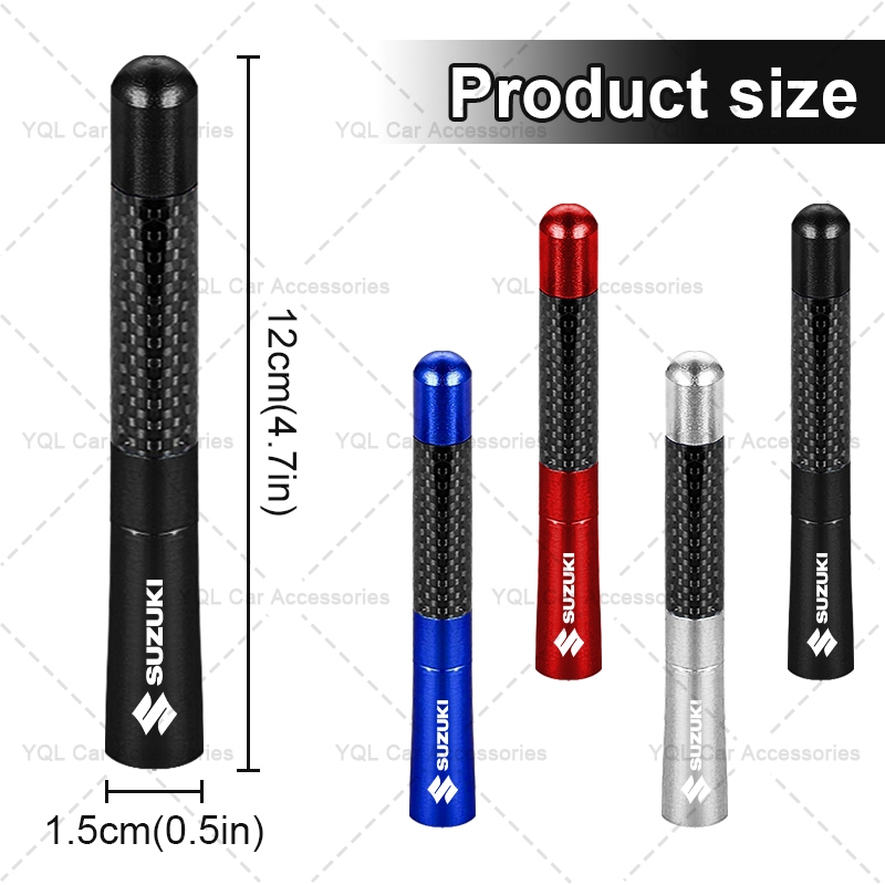 Đa Năng 12cm Kim Loại Đài Phát Thanh Ô Tô Ăng Ten Logo Ô Tô Phụ Kiện Sửa Đổi Cho Suzuki Grand Vitara Suzuki Sx4 Swift Alto