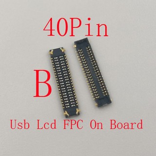 2-10 Chiếc Màn Hình Lcd Đầu Nối FPC Cắm Usb Cho Samsung A14 5G A146F M14 M146 A05 A055F F14 E146B Sạc Galaxy Sạc 40 Pin Flex Cable Jack Liên Hệ Ổ Cắm