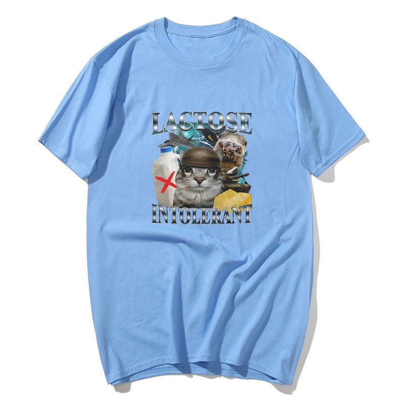Áo Thun Cotton Nam/Nữ Phong Cách Retro Với Họa Tiết Mèo Meme Ngộ Nghĩnh, Quá Khổ, Thích Hợp Mặc Thời Trang Mọi Lứa Tuổi