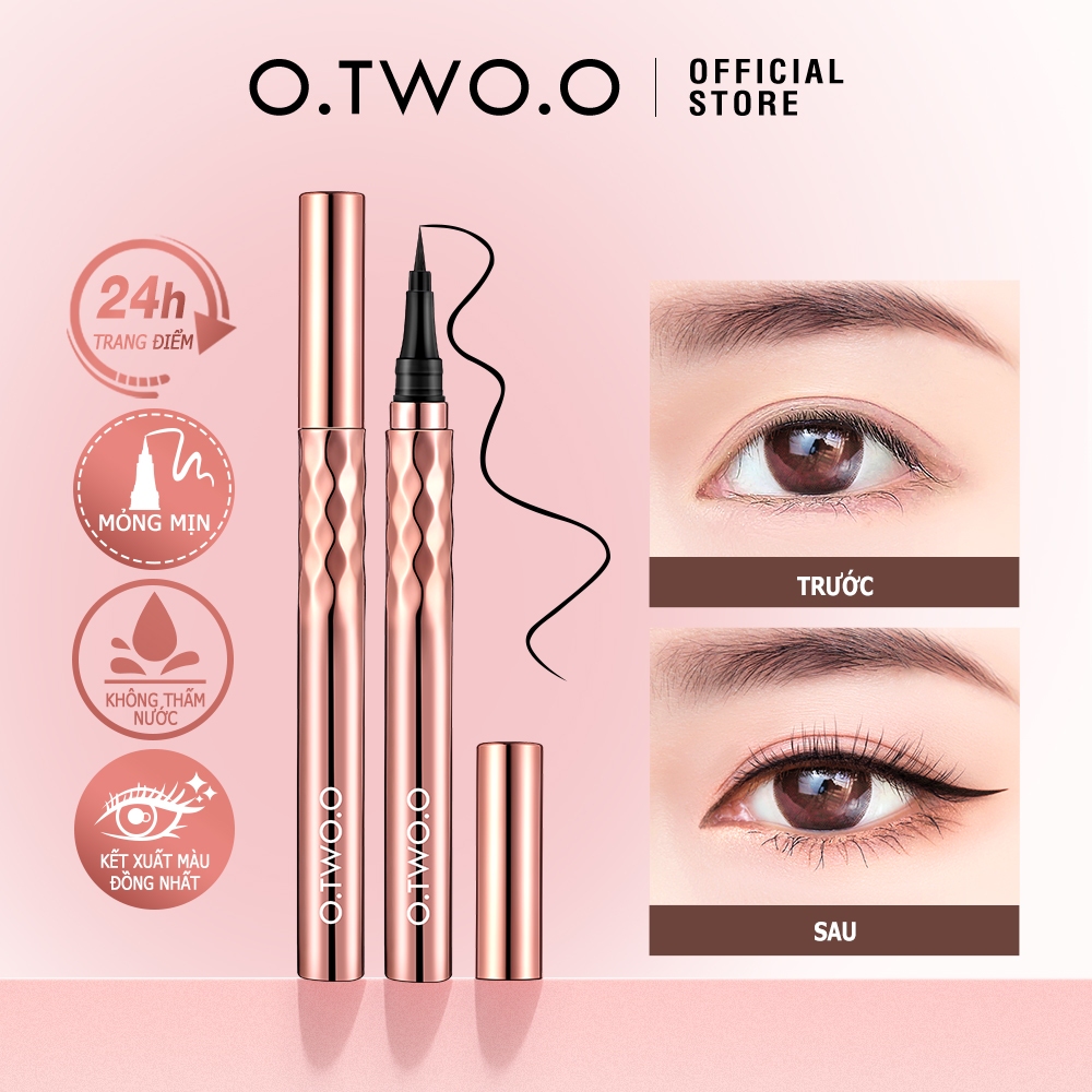 Bút kẻ mắt O.TWO.O màu đen lâu trôi không thấm nước cao cấp 13g